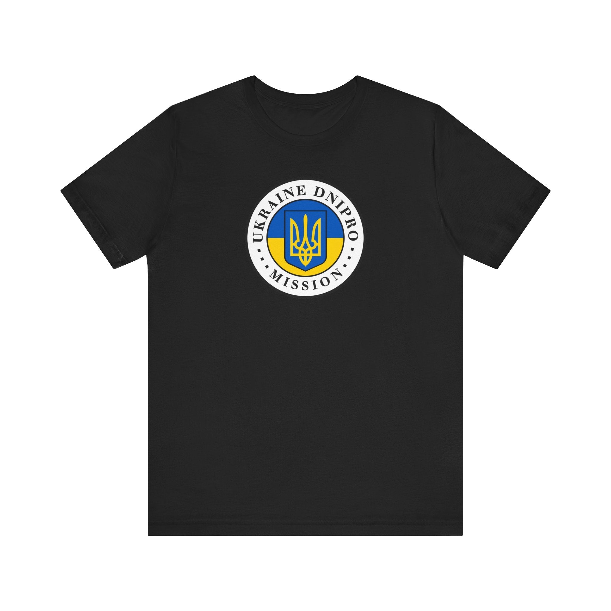 Ukraine Dnipro Mission Flag Logo (White Border) T-shirt - Mission Wishlist - LDS Missionary Gift Store