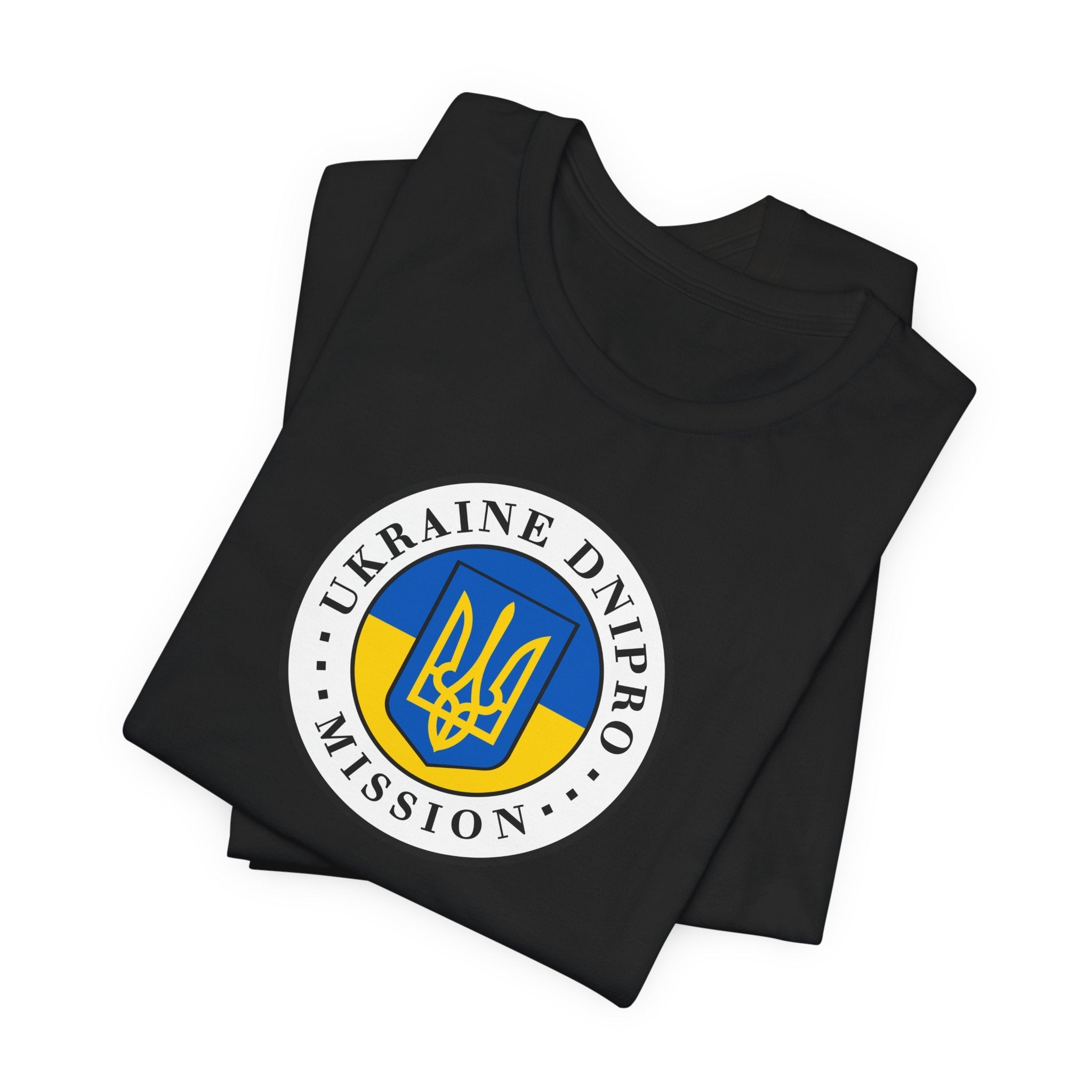 Ukraine Dnipro Mission Flag Logo (White Border) T-shirt - Mission Wishlist - LDS Missionary Gift Store