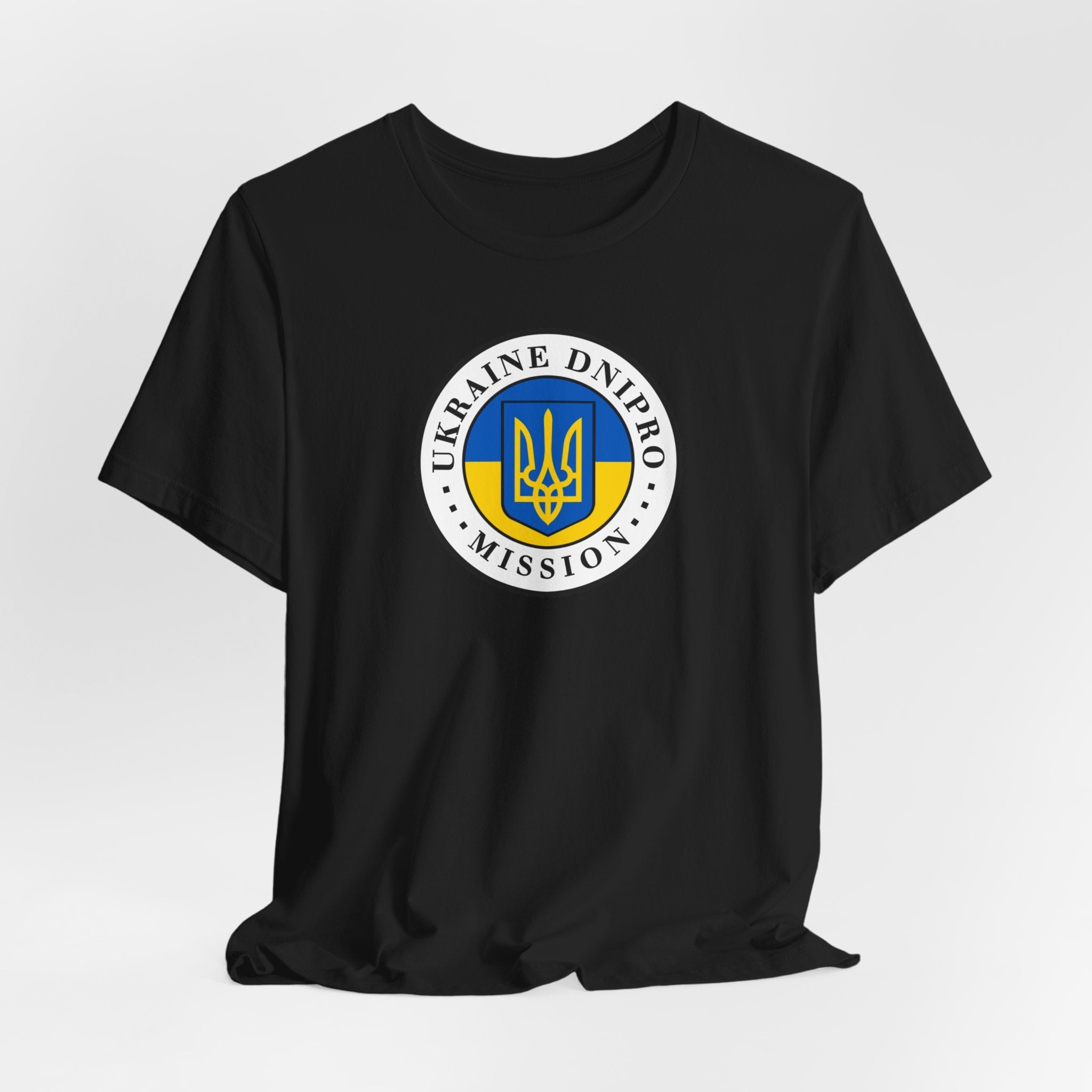 Ukraine Dnipro Mission Flag Logo (White Border) T-shirt - Mission Wishlist - LDS Missionary Gift Store