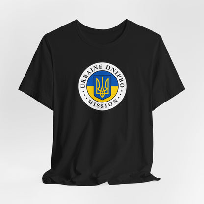 Ukraine Dnipro Mission Flag Logo (White Border) T-shirt - Mission Wishlist - LDS Missionary Gift Store