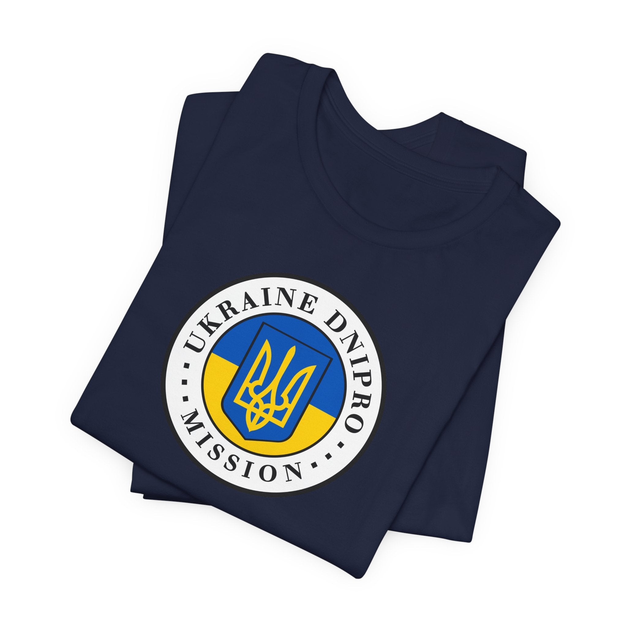 Ukraine Dnipro Mission Flag Logo (White Border) T-shirt - Mission Wishlist - LDS Missionary Gift Store