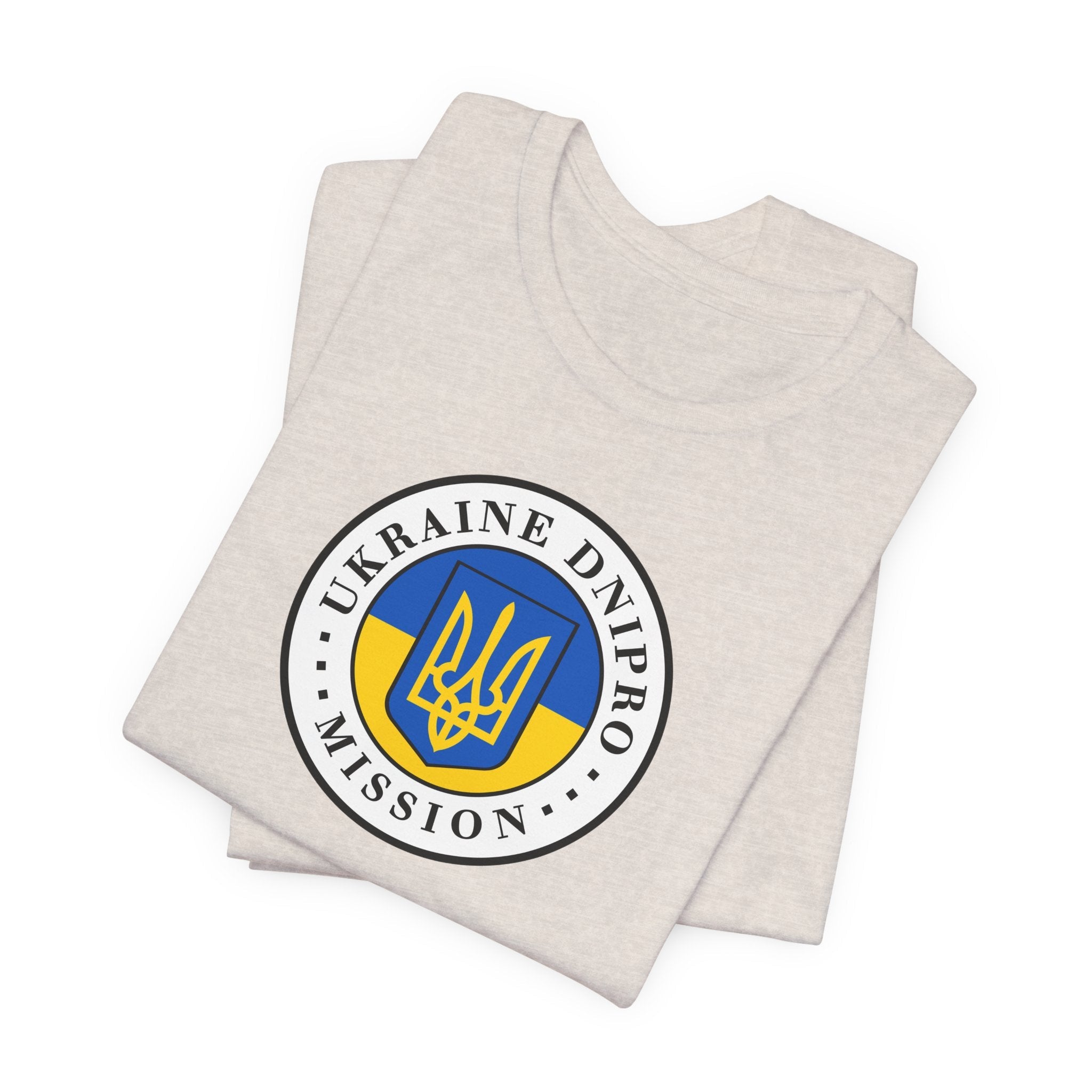 Ukraine Dnipro Mission Flag Logo (White Border) T-shirt - Mission Wishlist - LDS Missionary Gift Store