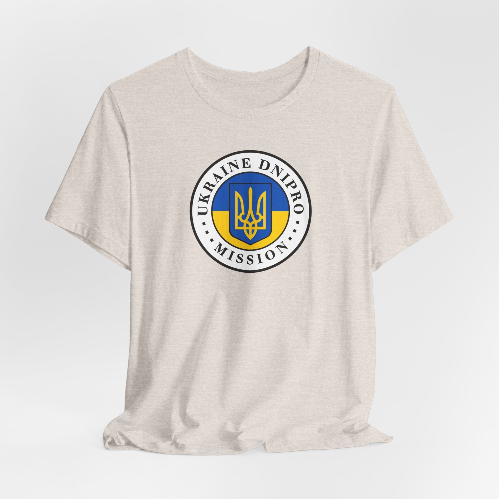 Ukraine Dnipro Mission Flag Logo (White Border) T-shirt - Mission Wishlist - LDS Missionary Gift Store