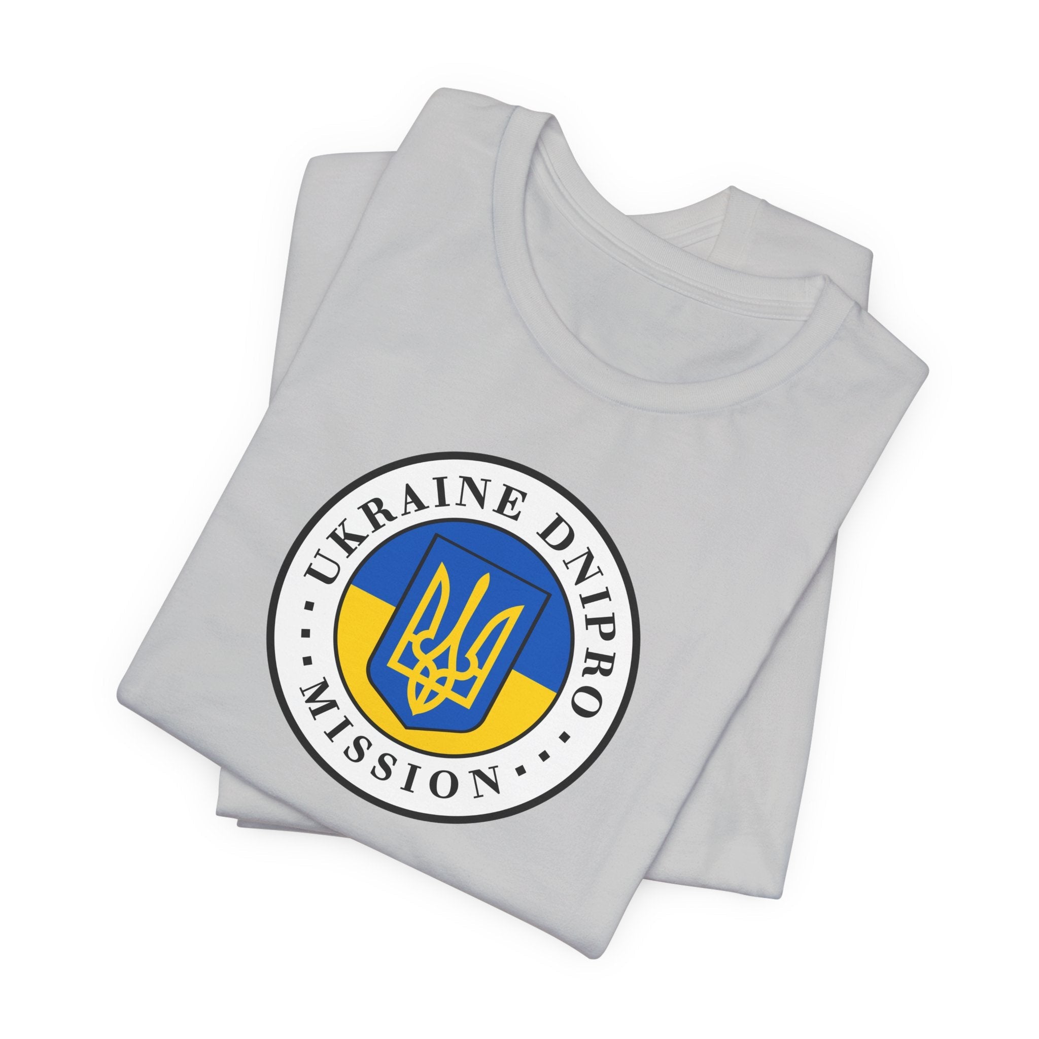 Ukraine Dnipro Mission Flag Logo (White Border) T-shirt - Mission Wishlist - LDS Missionary Gift Store