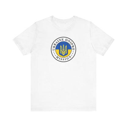 Ukraine Dnipro Mission Flag Logo (White Border) T-shirt - Mission Wishlist - LDS Missionary Gift Store