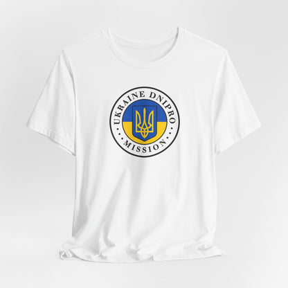 Ukraine Dnipro Mission Flag Logo (White Border) T-shirt - Mission Wishlist - LDS Missionary Gift Store