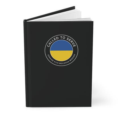 Ukraine Kyiv-Moldova Mission Circle Flag Called to Serve Black Hardcover Journal Matte - Latter-Day Saint LDS Missionary Gift - Book of Mormon