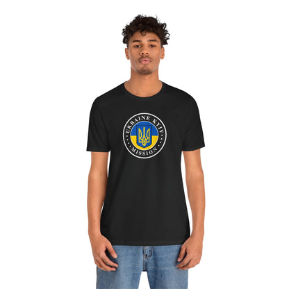 Ukraine Kyiv-Moldova Mission Flag Logo (Black Border) T-shirt - Latter-Day Saint LDS Missionary Gift - Book of Mormon