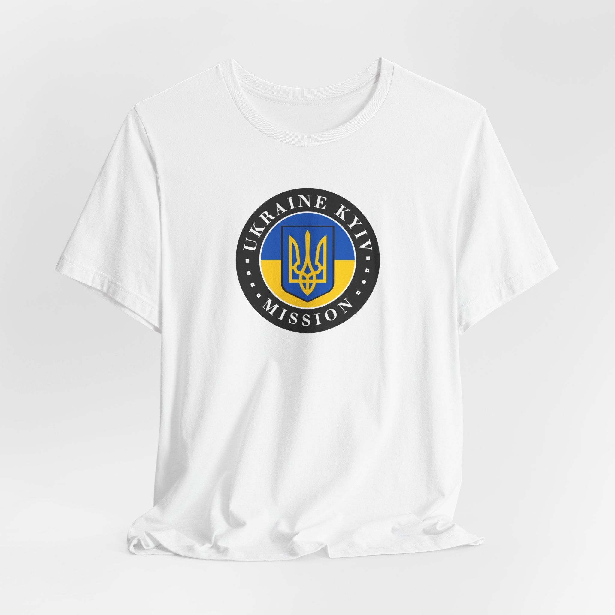 Ukraine Kyiv-Moldova Mission Flag Logo (Black Border) T-shirt - Latter-Day Saint LDS Missionary Gift - Book of Mormon