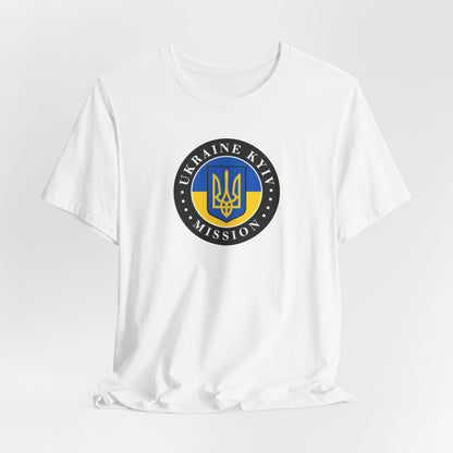 Ukraine Kyiv-Moldova Mission Flag Logo (Black Border) T-shirt - Latter-Day Saint LDS Missionary Gift - Book of Mormon