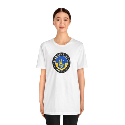 Ukraine Kyiv-Moldova Mission Flag Logo (Black Border) T-shirt - Latter-Day Saint LDS Missionary Gift - Book of Mormon