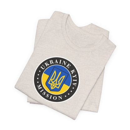 Ukraine Kyiv-Moldova Mission Flag Logo (Black Border) T-shirt - Latter-Day Saint LDS Missionary Gift - Book of Mormon