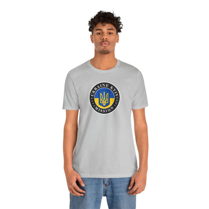 Ukraine Kyiv-Moldova Mission Flag Logo (Black Border) T-shirt - Latter-Day Saint LDS Missionary Gift - Book of Mormon