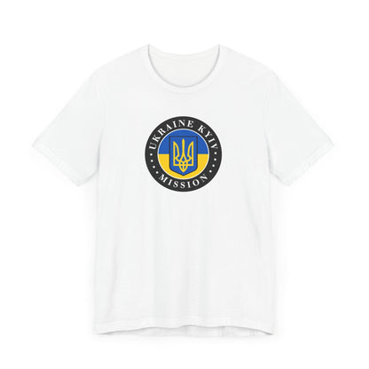 Ukraine Kyiv-Moldova Mission Flag Logo (Black Border) T-shirt - Latter-Day Saint LDS Missionary Gift - Book of Mormon