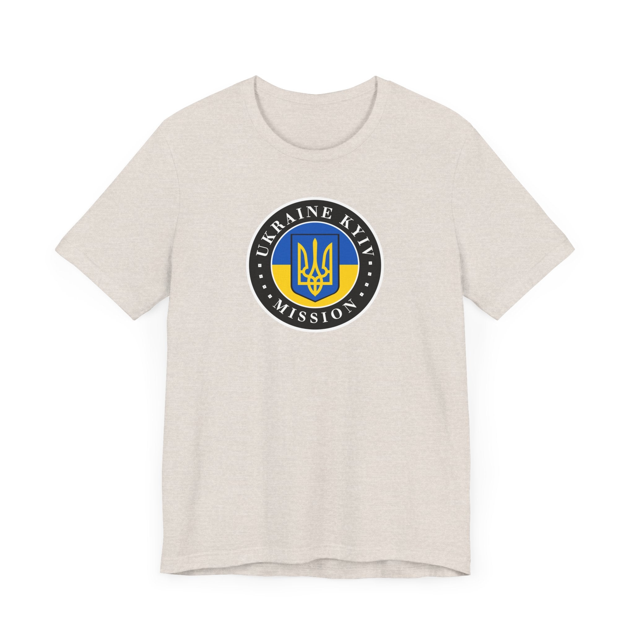 Ukraine Kyiv-Moldova Mission Flag Logo (Black Border) T-shirt - Latter-Day Saint LDS Missionary Gift - Book of Mormon