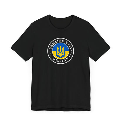 Ukraine Kyiv-Moldova Mission Flag Logo (Black Border) T-shirt - Latter-Day Saint LDS Missionary Gift - Book of Mormon