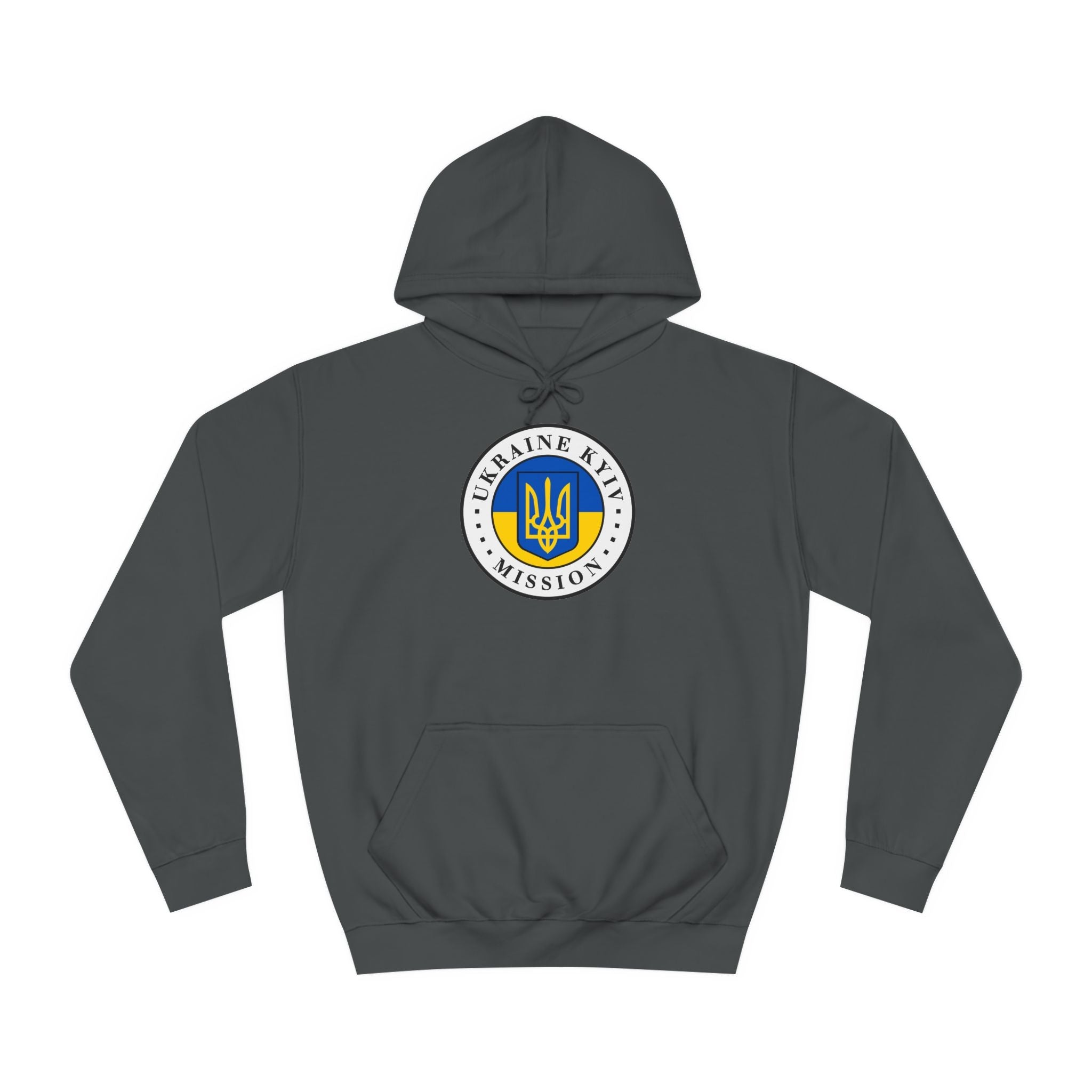 Ukraine Kyiv-Moldova Mission Flag Logo (White Border) College Hoodie - Latter-Day Saint LDS Missionary Gift - Book of Mormon