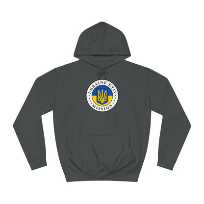 Ukraine Kyiv-Moldova Mission Flag Logo (White Border) College Hoodie - Latter-Day Saint LDS Missionary Gift - Book of Mormon