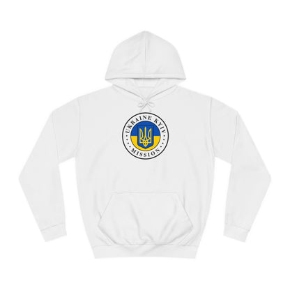 Ukraine Kyiv-Moldova Mission Flag Logo (White Border) College Hoodie - Latter-Day Saint LDS Missionary Gift - Book of Mormon