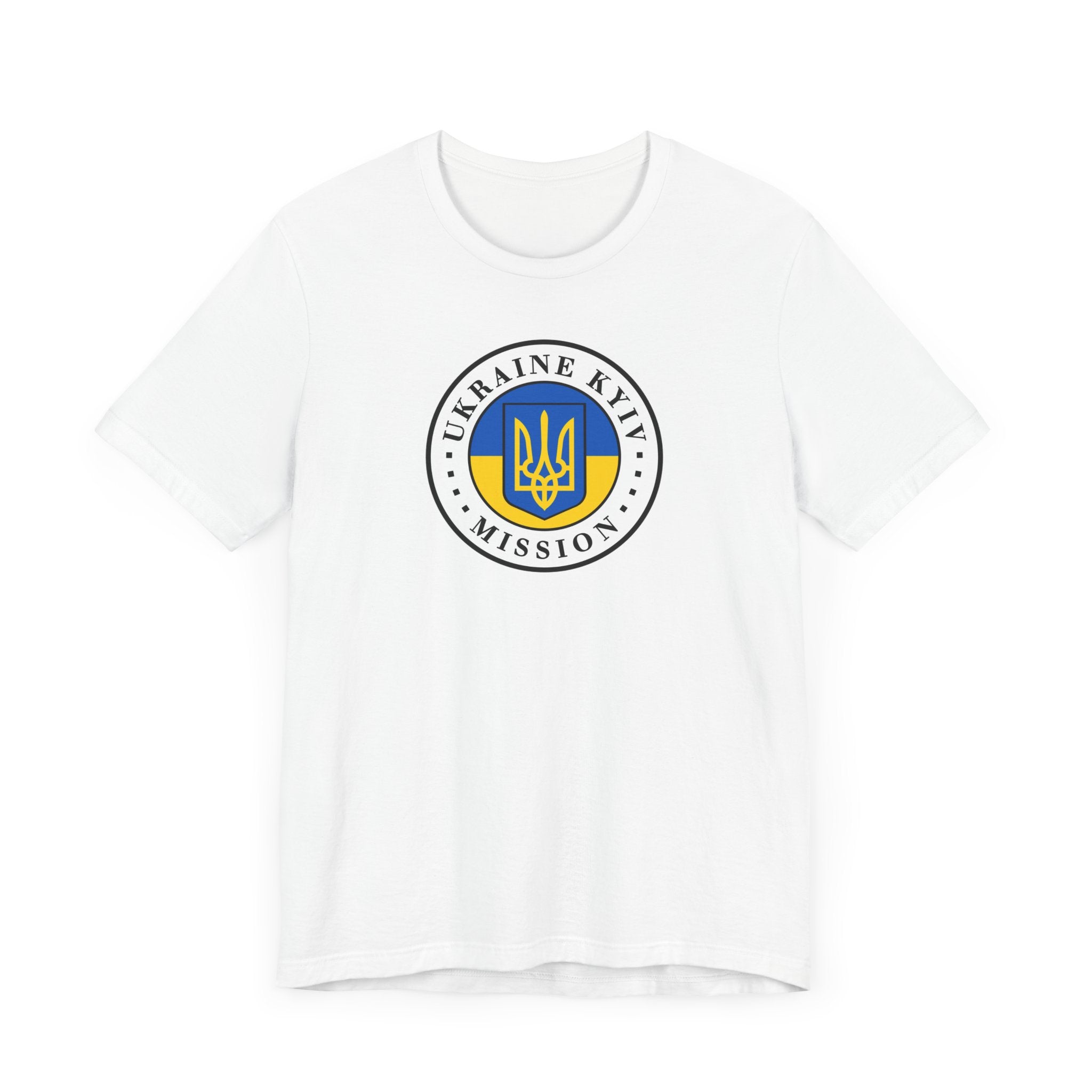 Ukraine Kyiv-Moldova Mission Flag Logo (White Border) T-shirt - Latter-Day Saint LDS Missionary Gift - Book of Mormon