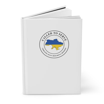 Ukraine Kyiv-Moldova Mission Flag Map Called to Serve White Hardcover Journal Matte - Latter-Day Saint LDS Missionary Gift - Book of Mormon