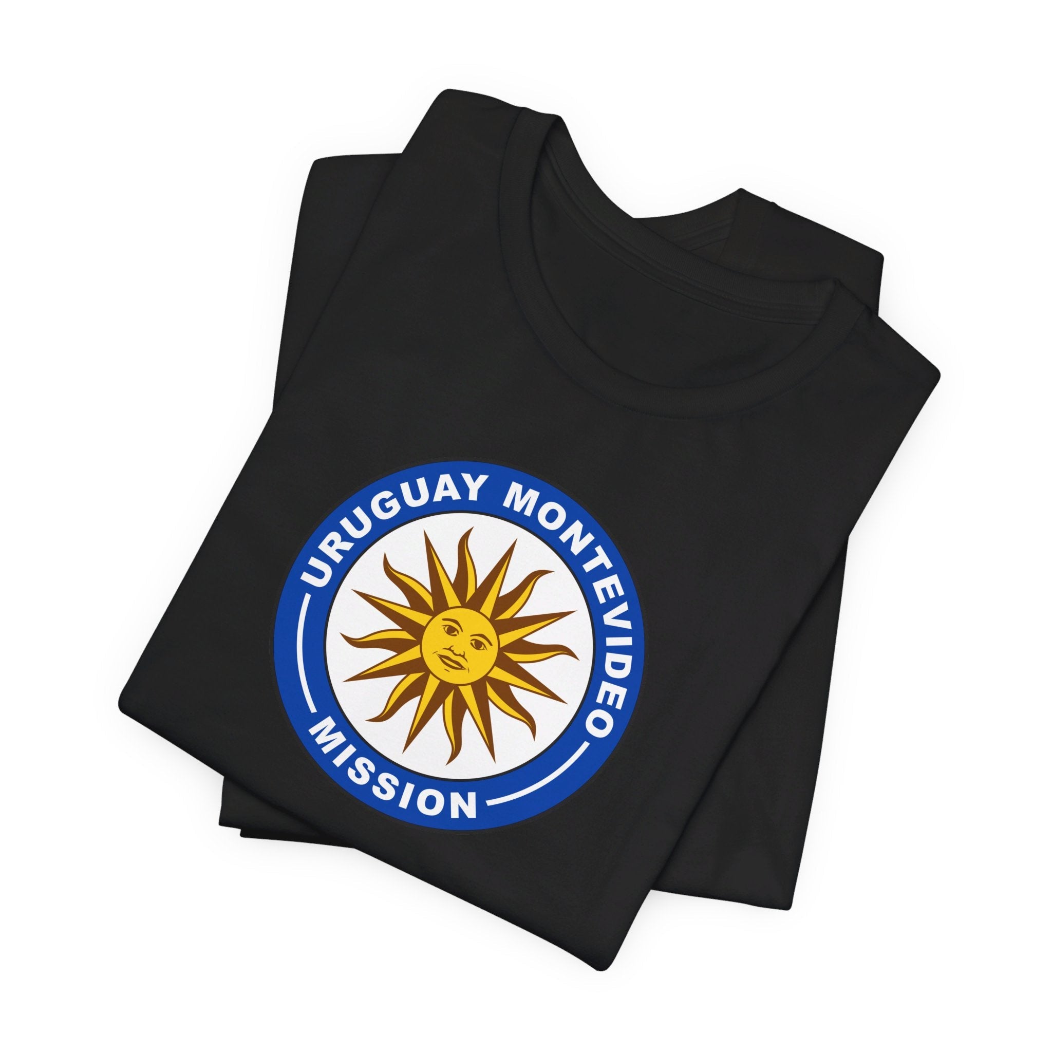 Uruguay Montevideo Mission Circular Flag T-shirt - Latter-Day Saint LDS Missionary Gift - Book of Mormon