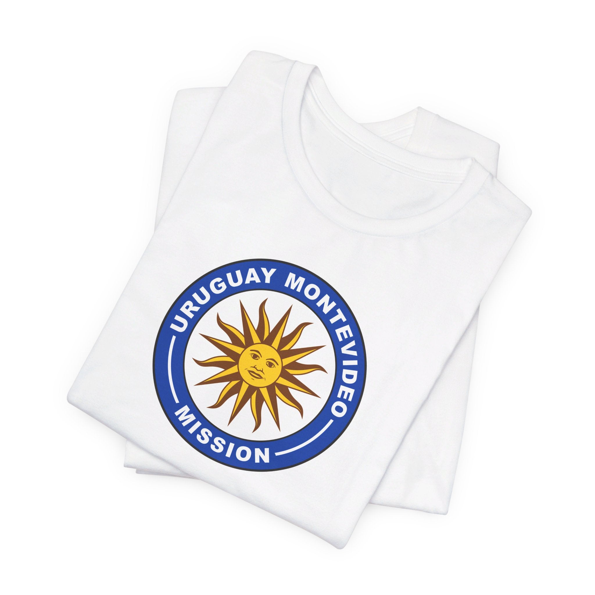 Uruguay Montevideo Mission Circular Flag T-shirt - Latter-Day Saint LDS Missionary Gift - Book of Mormon