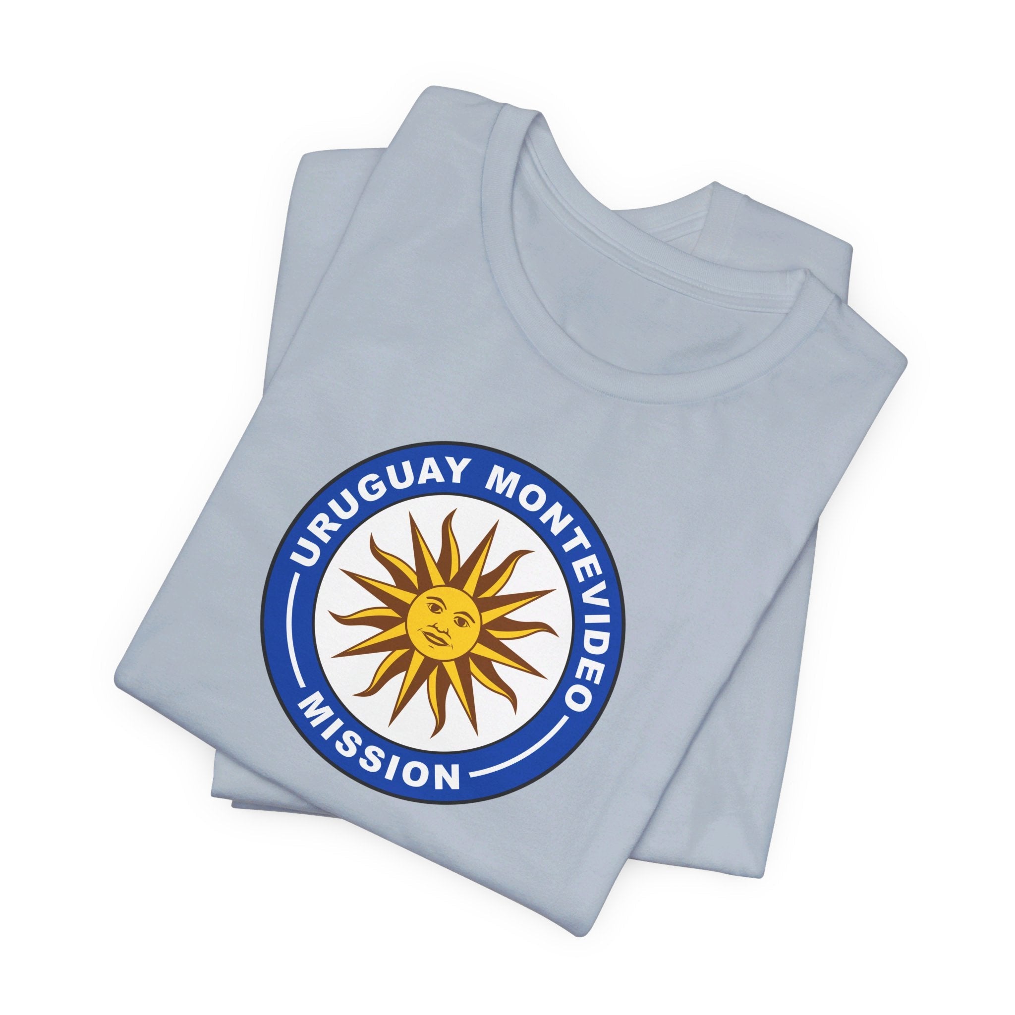 Uruguay Montevideo Mission Circular Flag T-shirt - Latter-Day Saint LDS Missionary Gift - Book of Mormon