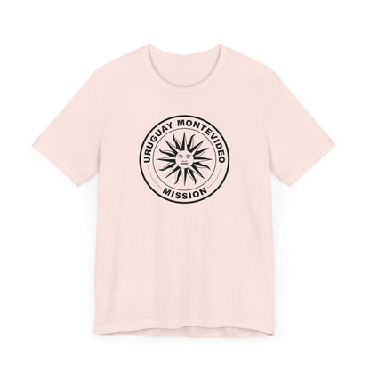 Uruguay Montevideo Mission Circular Monochrome Logo T-Shirt - Latter-Day Saint LDS Missionary Gift - Book of Mormon