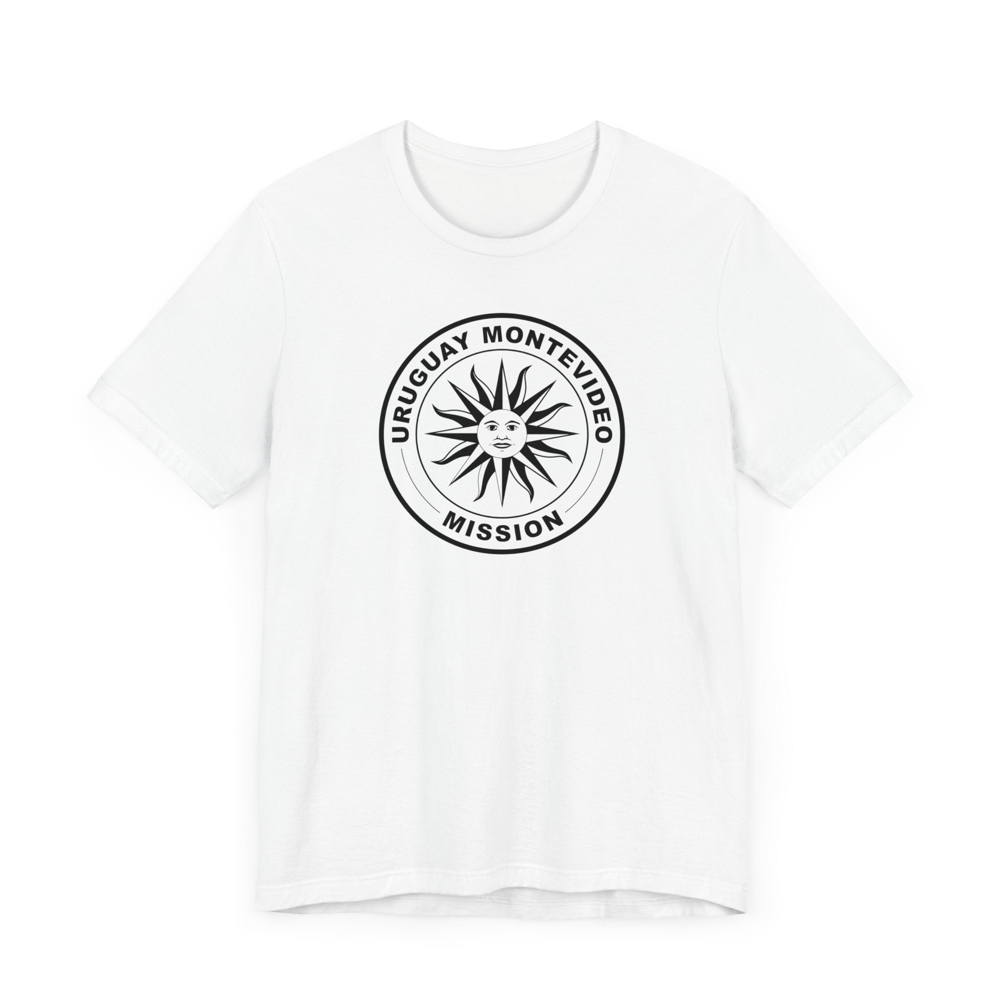 Uruguay Montevideo Mission Circular Monochrome Logo T-Shirt - Latter-Day Saint LDS Missionary Gift - Book of Mormon