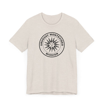 Uruguay Montevideo Mission Circular Monochrome Logo T-Shirt - Latter-Day Saint LDS Missionary Gift - Book of Mormon