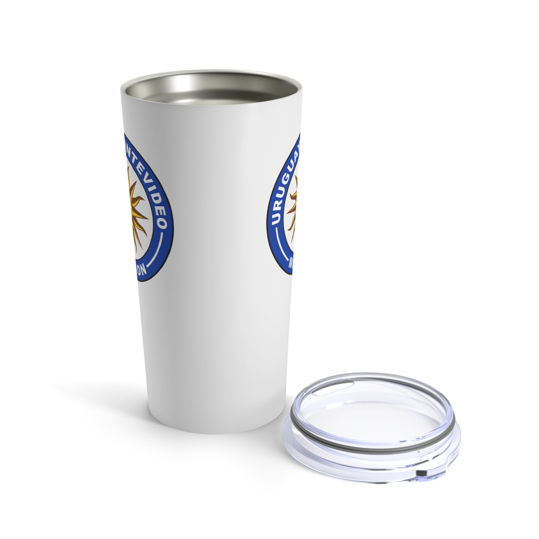 Uruguay Montevideo Mission Flag Logo Tumbler 20oz White - Latter-Day Saint LDS Missionary Gift - Book of Mormon