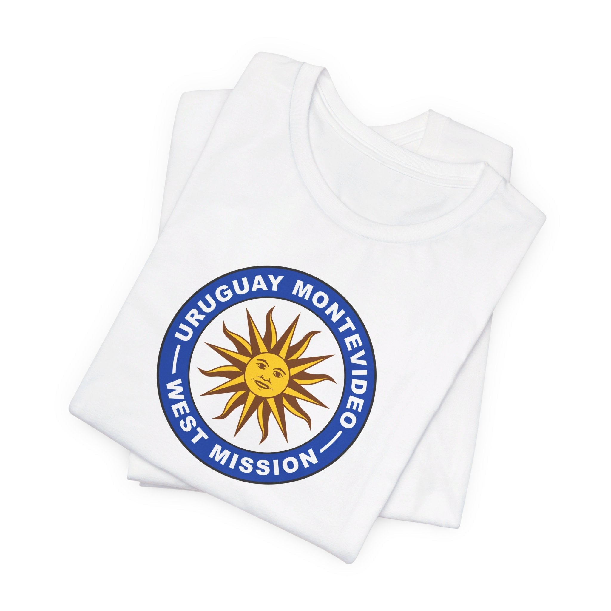 Uruguay Montevideo West Mission Circular Flag T-shirt - Mission Wishlist - LDS Missionary Gift Store