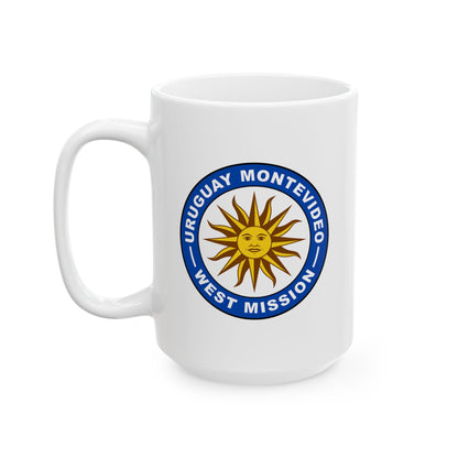 Uruguay Montevideo West Mission Circular Flag White Ceramic Mug - Mission Wishlist - LDS Missionary Gift Store