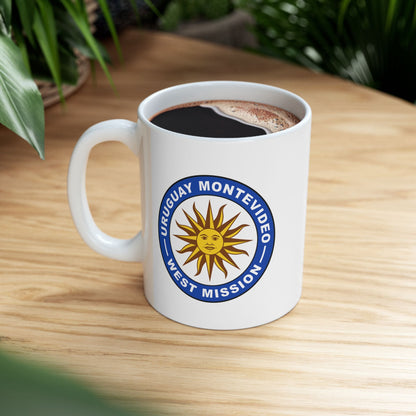 Uruguay Montevideo West Mission Circular Flag White Ceramic Mug - Mission Wishlist - LDS Missionary Gift Store
