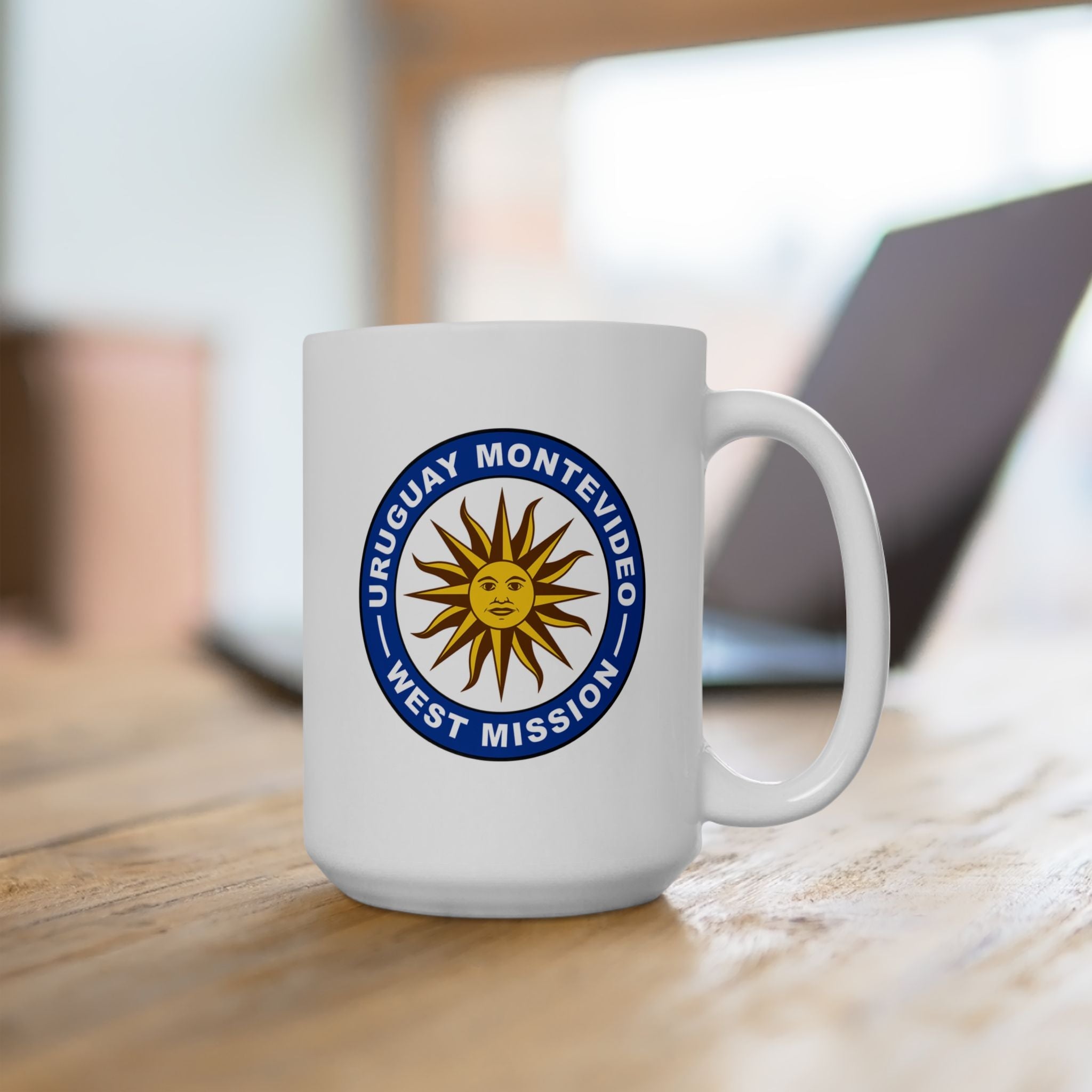 Uruguay Montevideo West Mission Circular Flag White Ceramic Mug - Mission Wishlist - LDS Missionary Gift Store