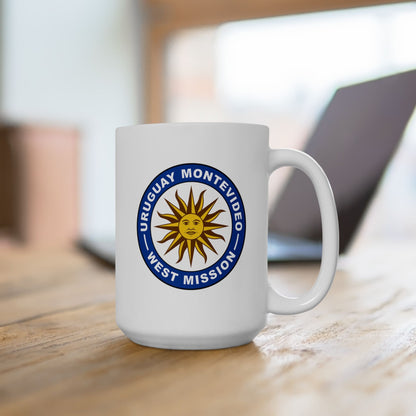 Uruguay Montevideo West Mission Circular Flag White Ceramic Mug - Mission Wishlist - LDS Missionary Gift Store