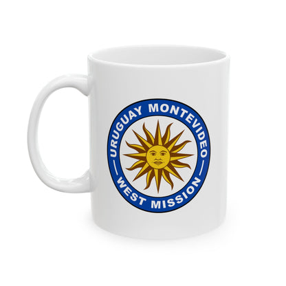 Uruguay Montevideo West Mission Circular Flag White Ceramic Mug - Mission Wishlist - LDS Missionary Gift Store