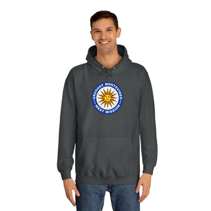 Uruguay Montevideo West Mission Flag Logo (Black Border) College Hoodie - Mission Wishlist - LDS Missionary Gift Store