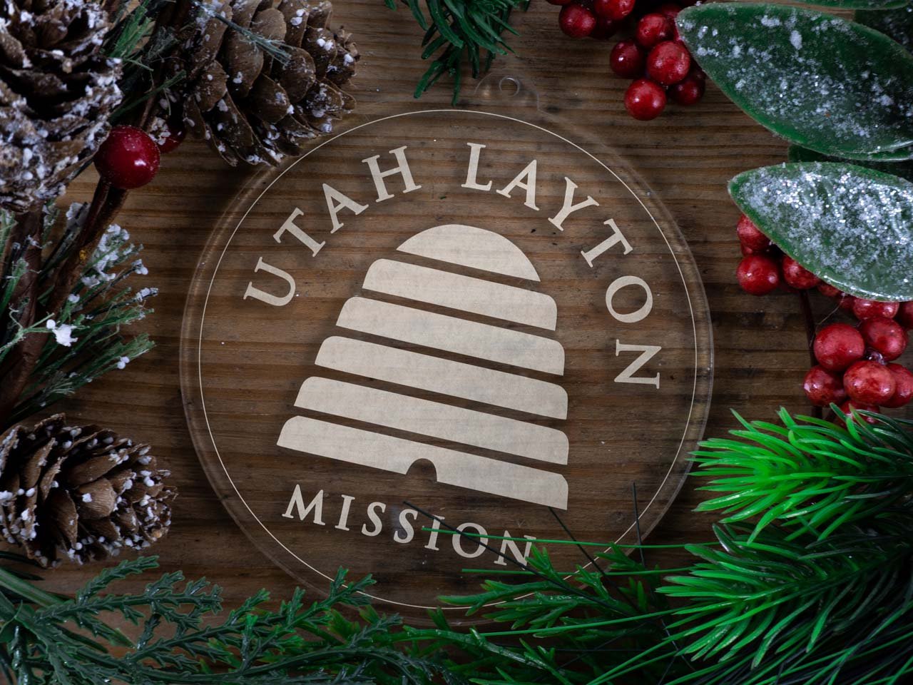 Utah Layton Mission Christmas Ornament - Latter-Day Saint LDS Missionary Gift - Book of Mormon