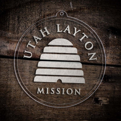 Utah Layton Mission Christmas Ornament - Latter-Day Saint LDS Missionary Gift - Book of Mormon