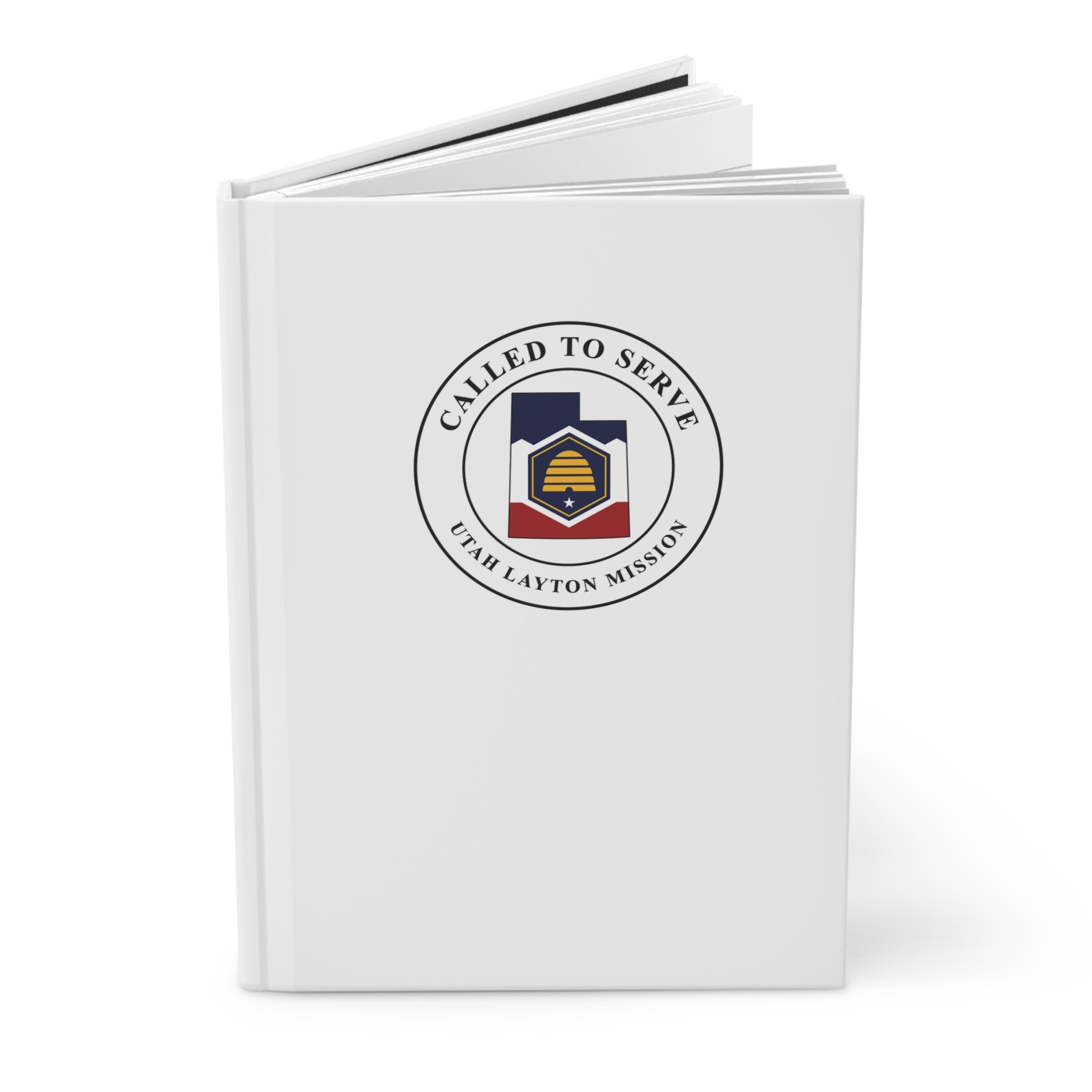 Utah Layton Mission Flag Map Called to Serve White Hardcover Journal Matte - Latter-Day Saint LDS Missionary Gift - Book of Mormon