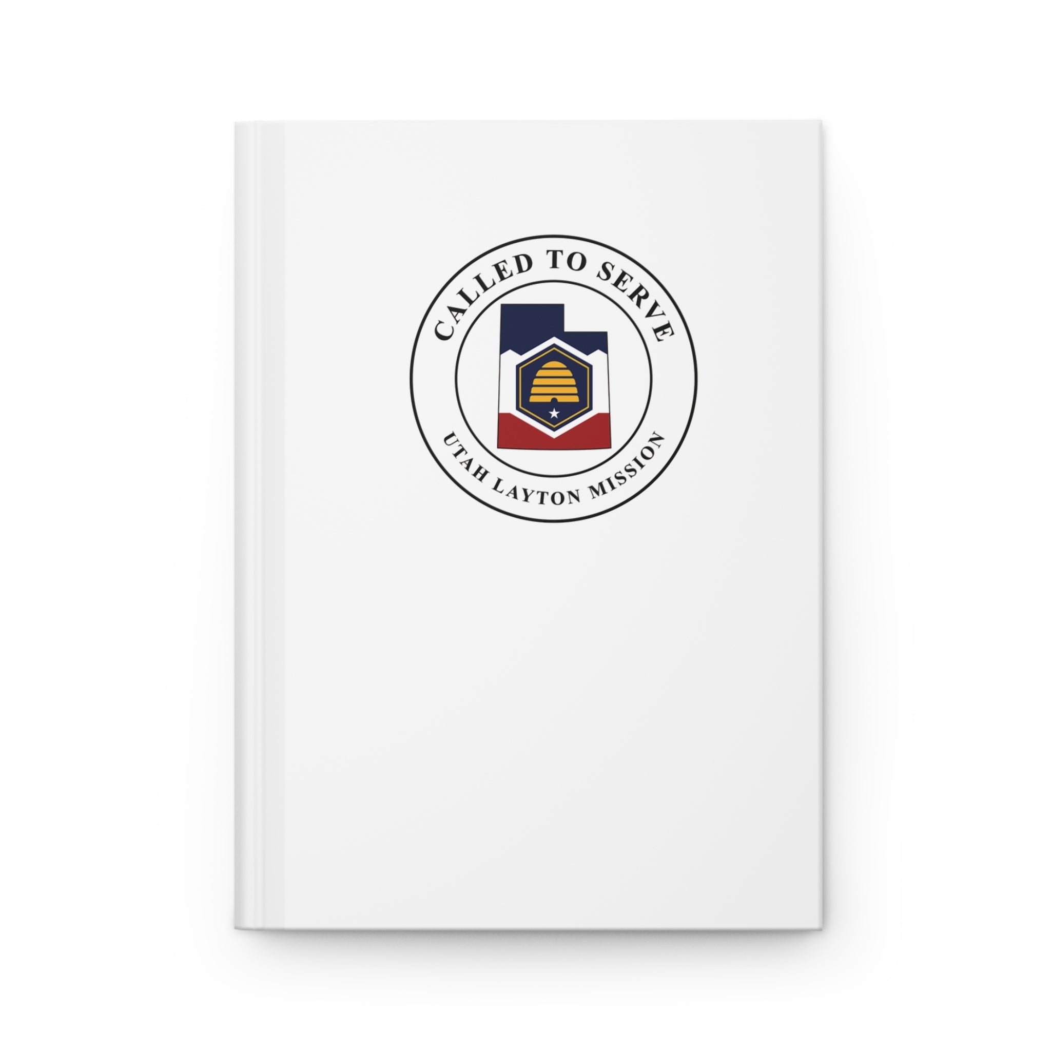 Utah Layton Mission Flag Map Called to Serve White Hardcover Journal Matte - Latter-Day Saint LDS Missionary Gift - Book of Mormon