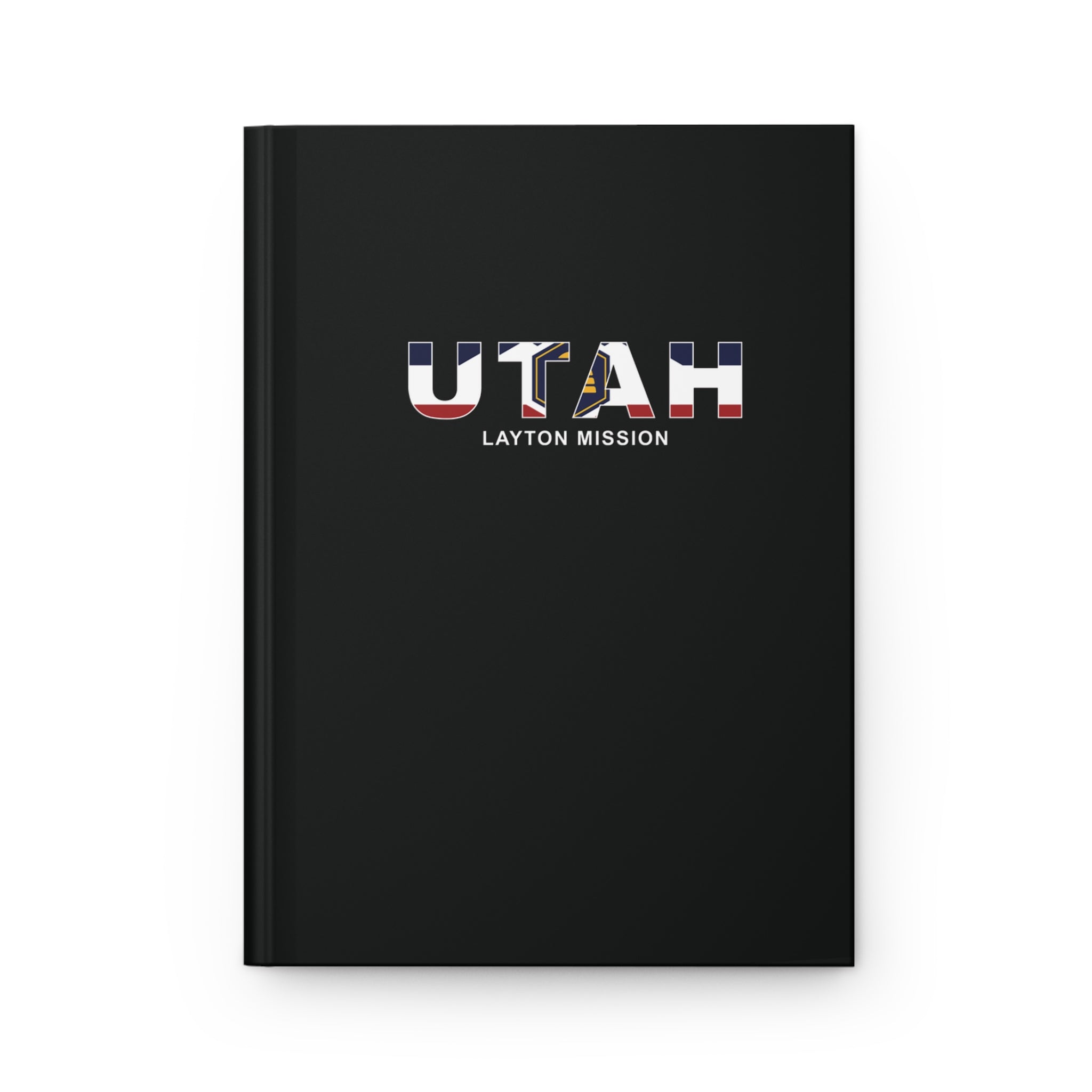 Utah Layton Mission Flag Title Black Hardcover Journal Matte - Latter-Day Saint LDS Missionary Gift - Book of Mormon