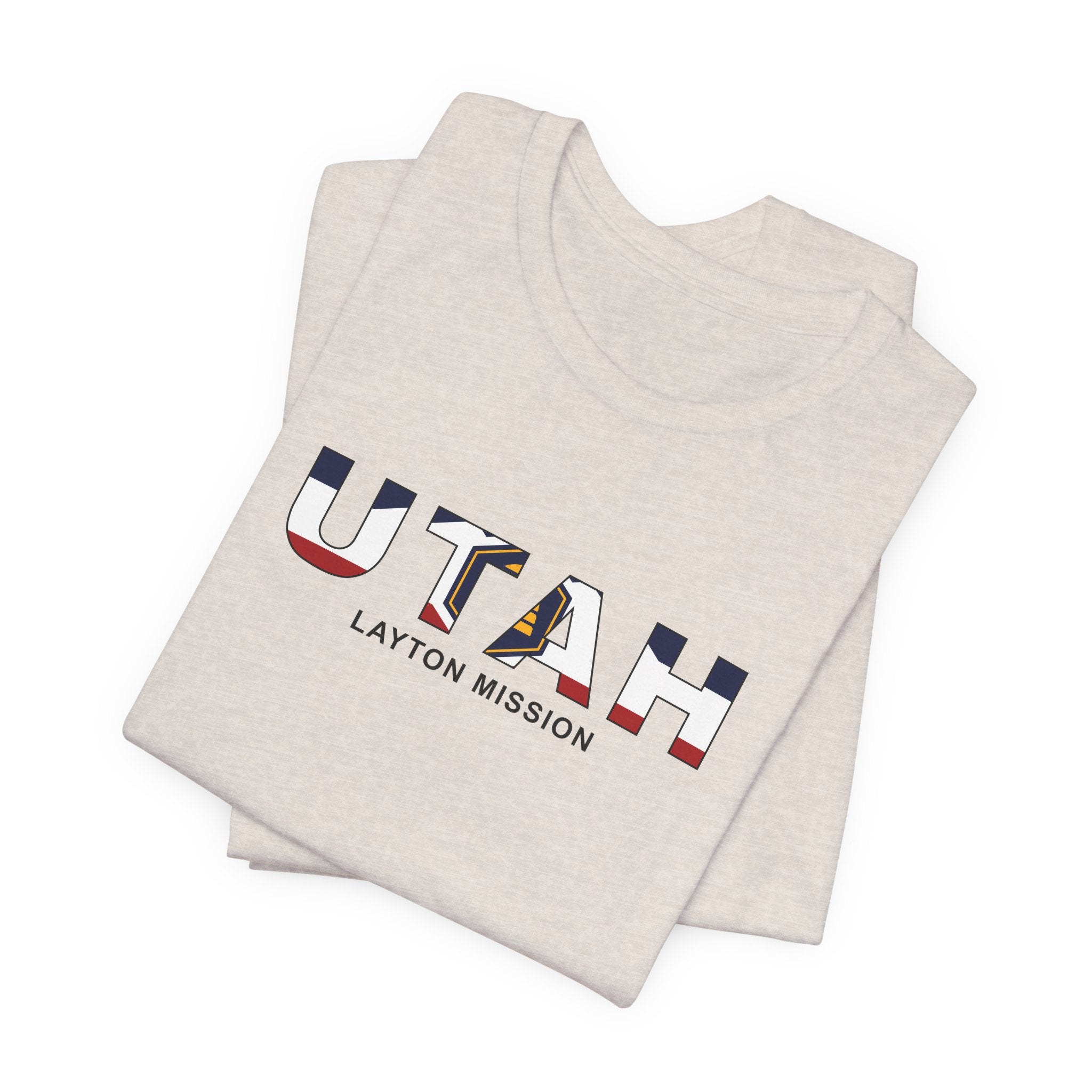 Utah Layton Mission Flag Title T-shirt - Latter-Day Saint LDS Missionary Gift - Book of Mormon