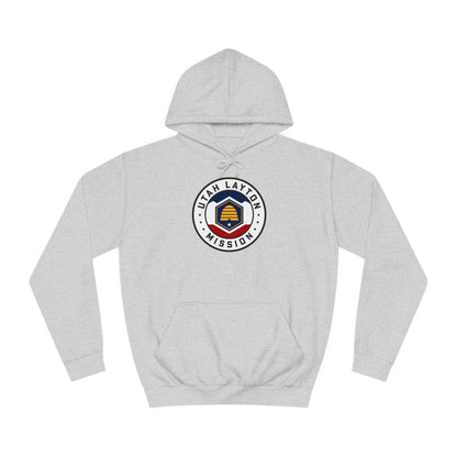 Utah Layton Mission State Flag Logo (White Border) College Hoodie