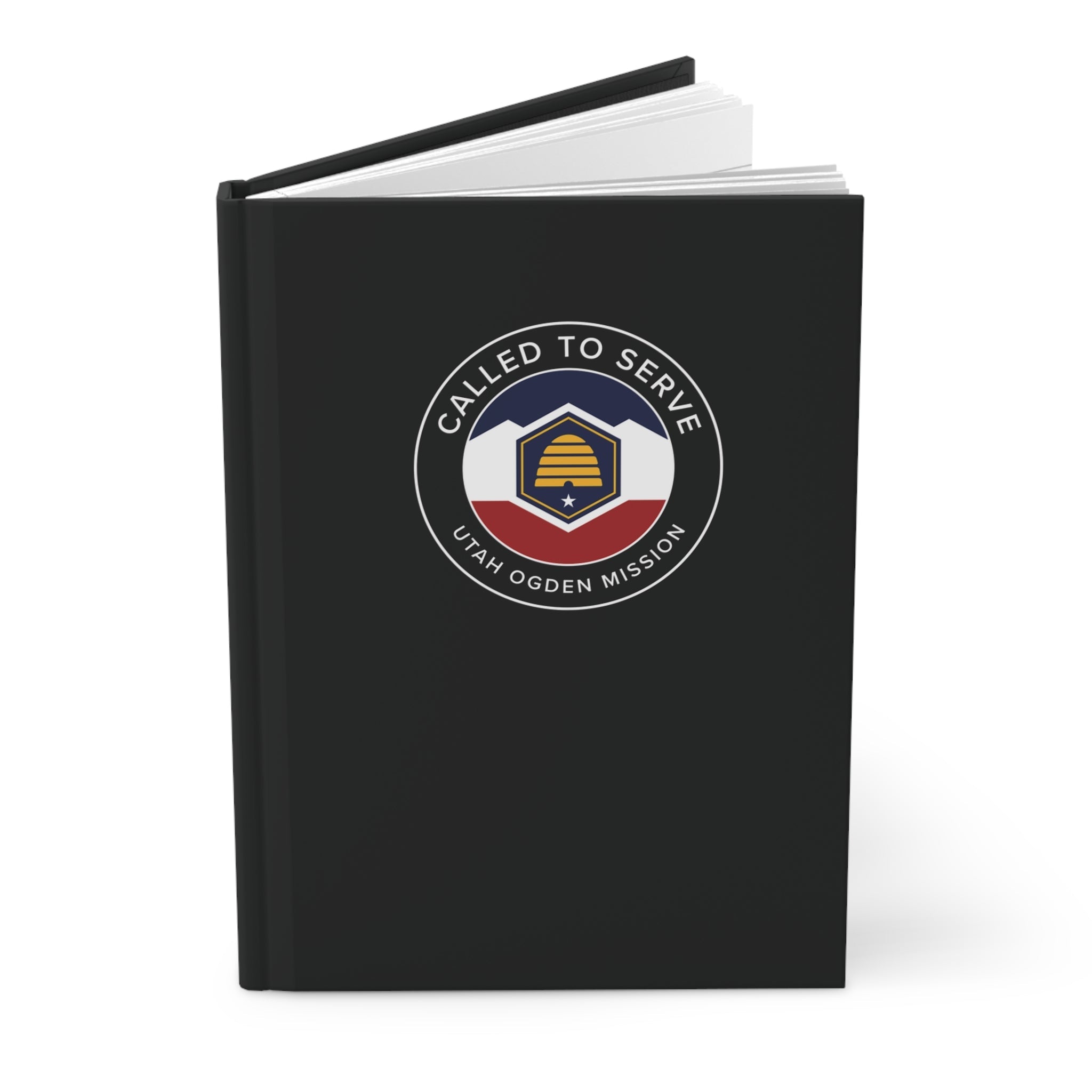 Utah Ogden Mission Circle Flag Called to Serve Black Hardcover Journal Matte - Latter-Day Saint LDS Missionary Gift - Book of Mormon