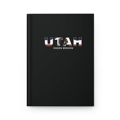 Utah Ogden Mission Flag Title Black Hardcover Journal Matte - Latter-Day Saint LDS Missionary Gift - Book of Mormon