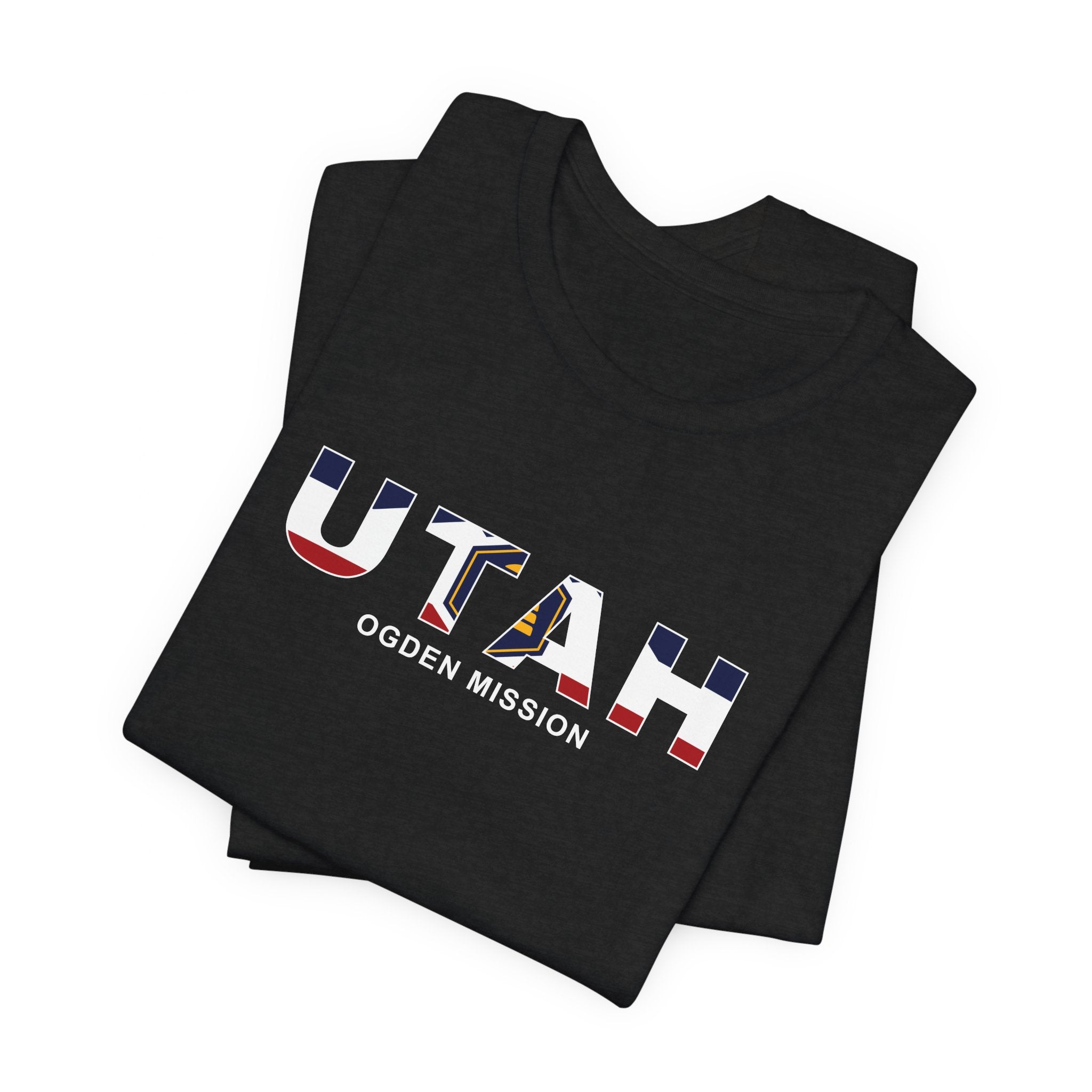 Utah Ogden Mission Flag Title T-shirt - Latter-Day Saint LDS Missionary Gift - Book of Mormon