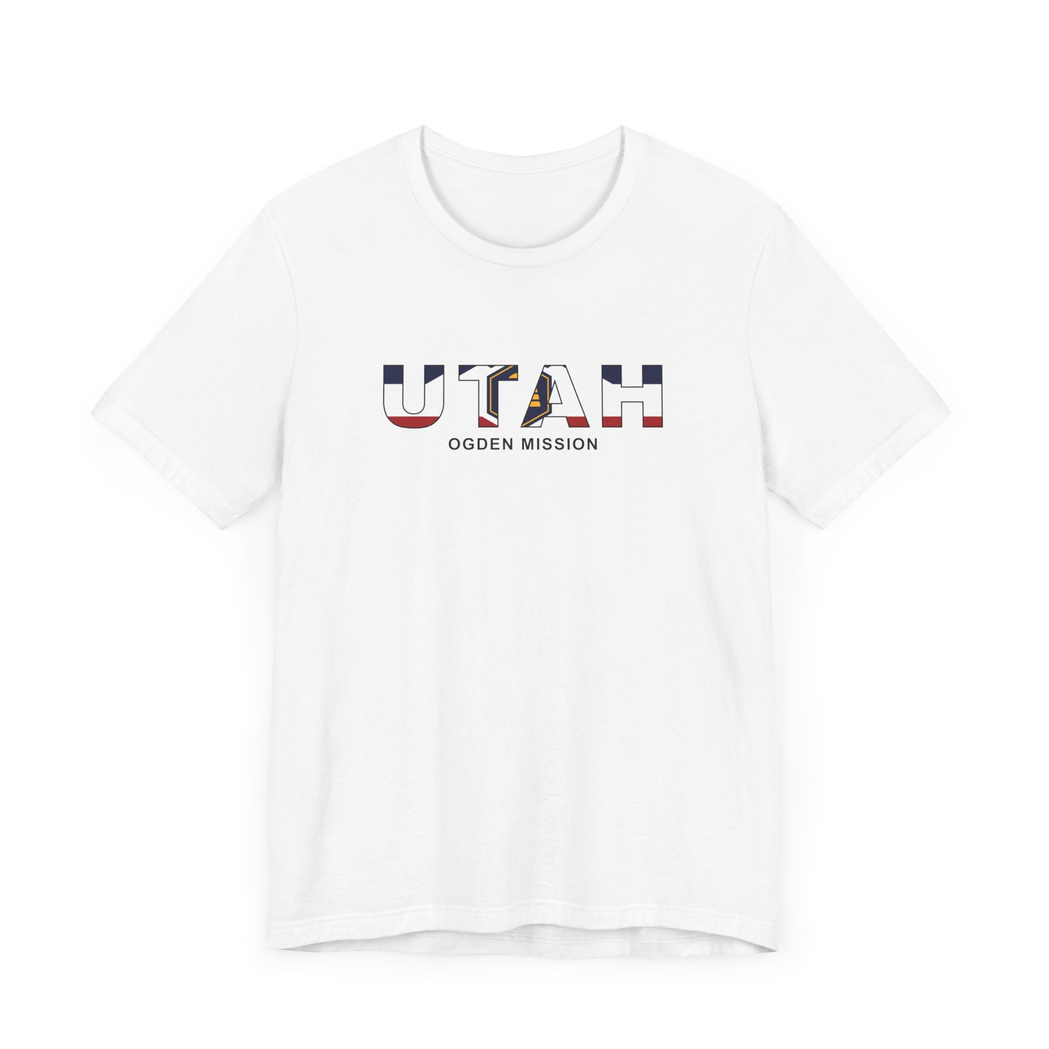 Utah Ogden Mission Flag Title T-shirt - Latter-Day Saint LDS Missionary Gift - Book of Mormon